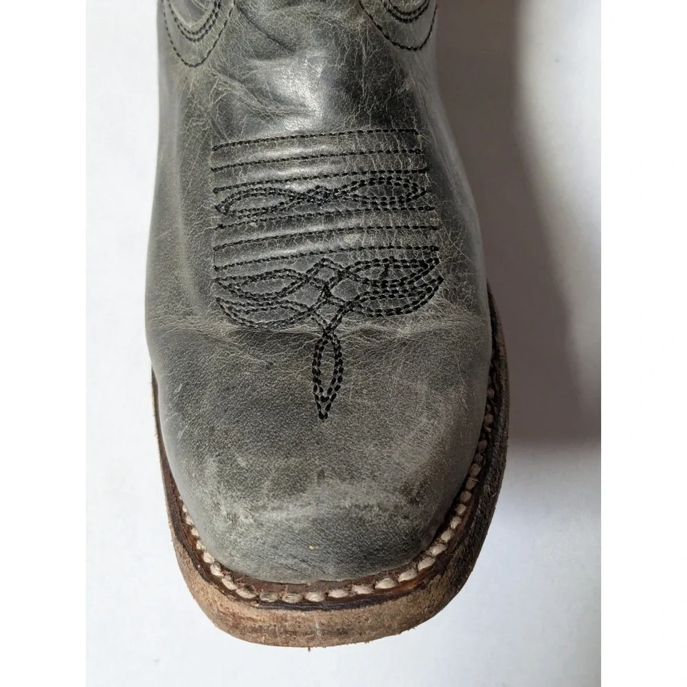 Corral Western Leather Cowboy Boots Gray - Boys Size 9‎ 1/2